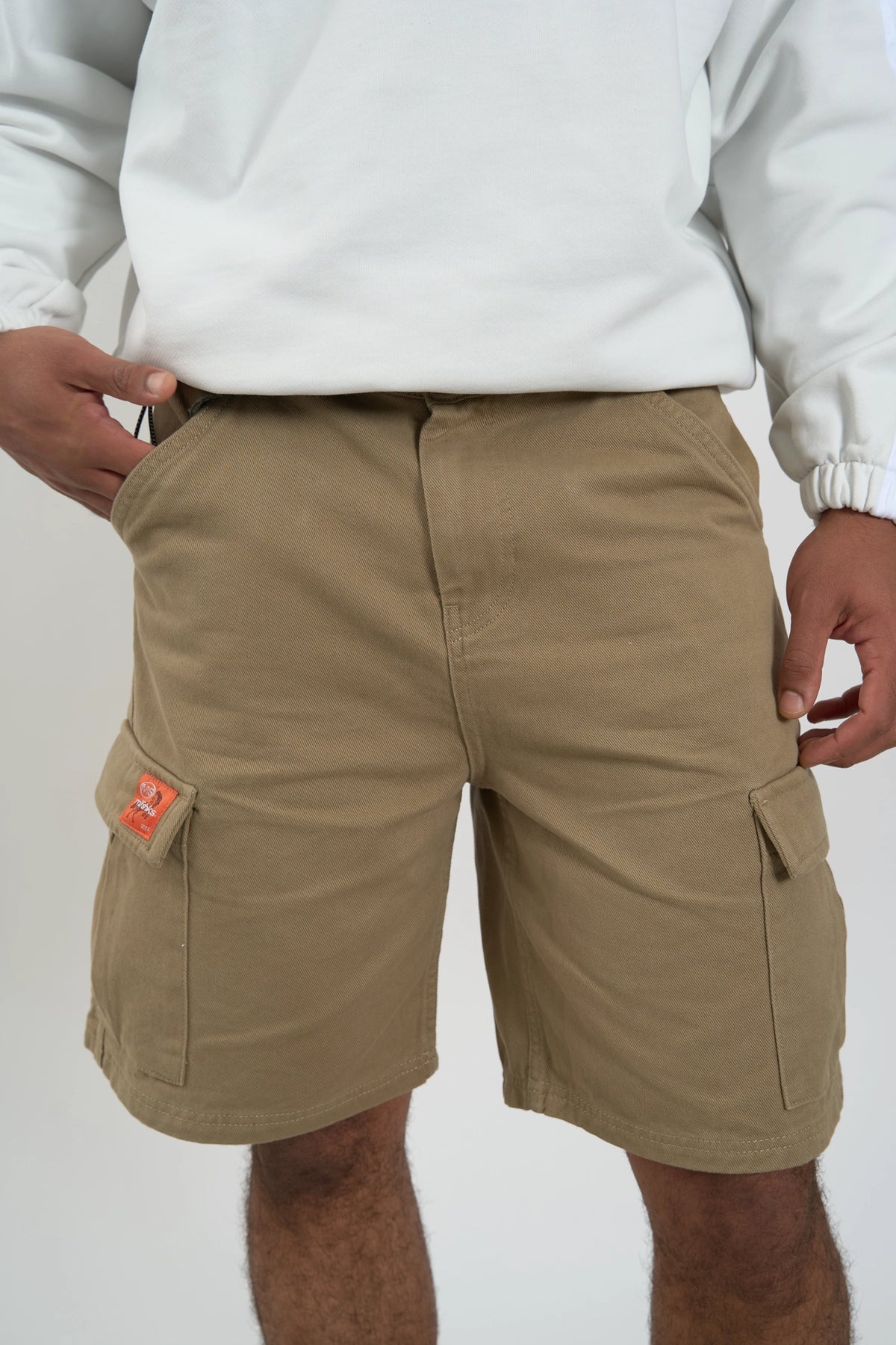 OLIVE CARGO SHORTS