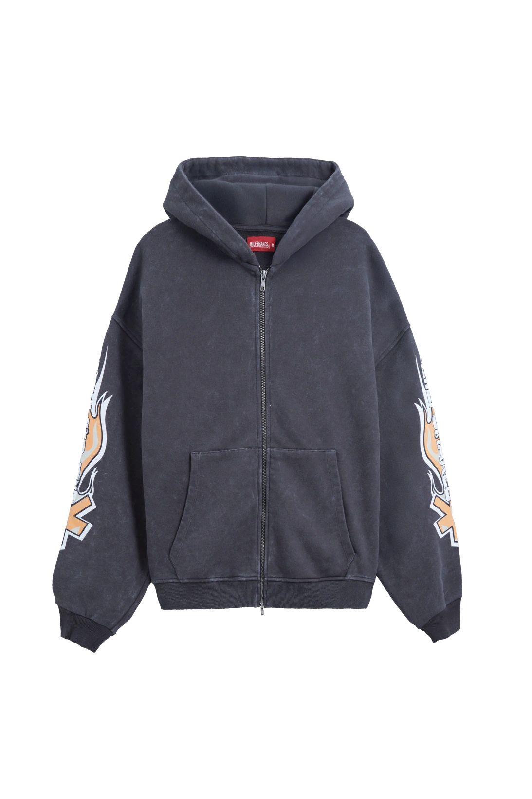 あいみん様00s AC Fake layered full-zip hoodie ORNG FLMS ZIPPER