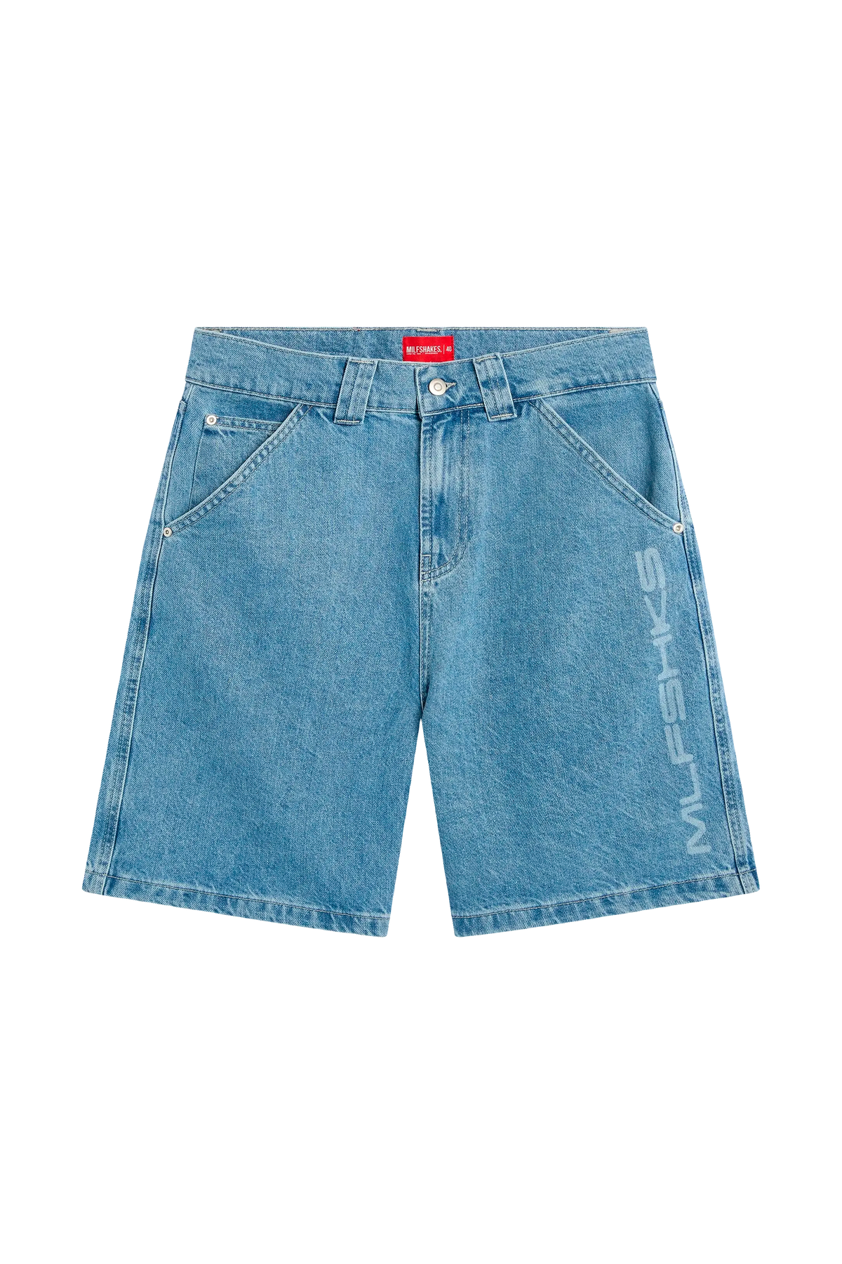 BIG POCKETS DENIM SHORTS ICE BLUE