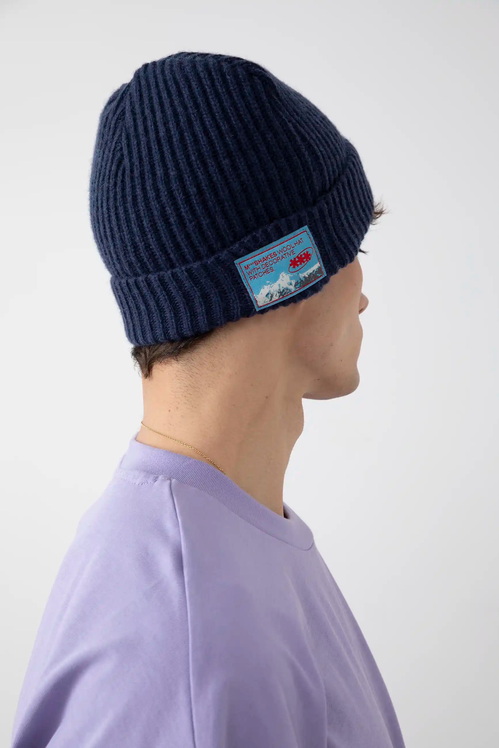 NAVY COTTON BEANIE