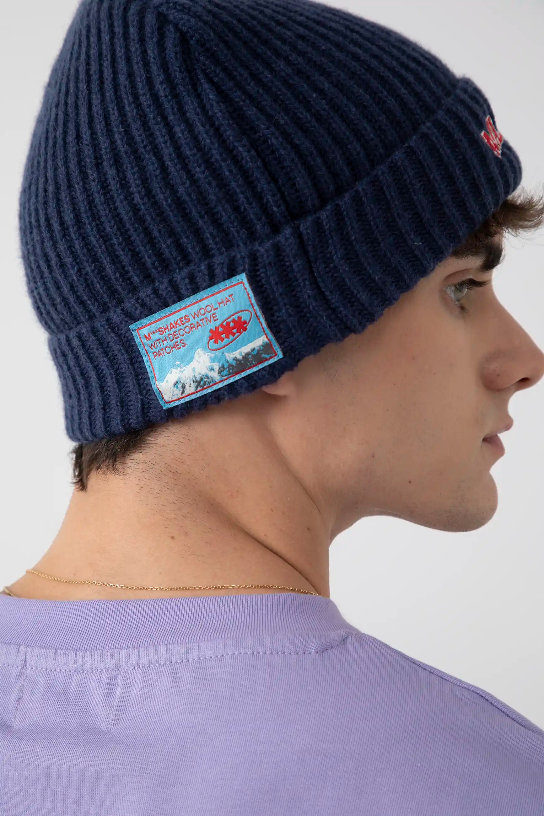 NAVY COTTON BEANIE