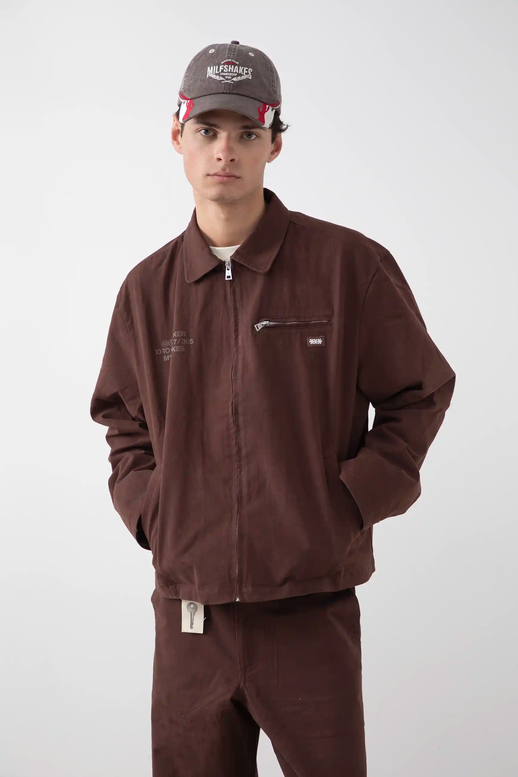 WORKER JACKET - BROWN