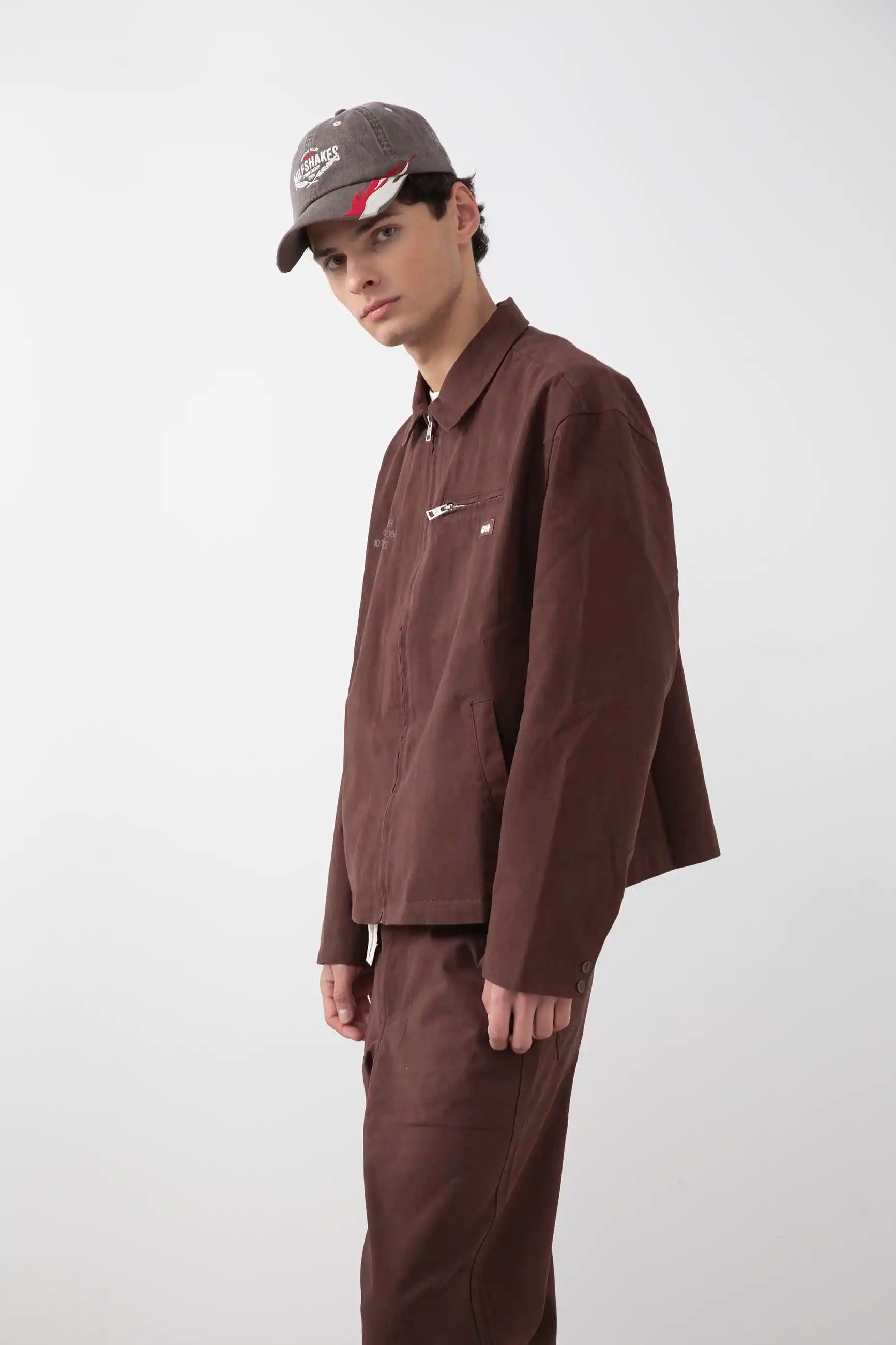 WORKER JACKET - BROWN