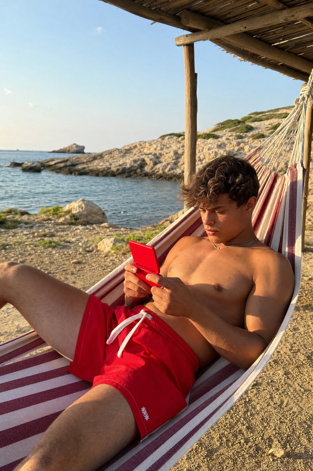 DAILY RED SWIMSHORTS